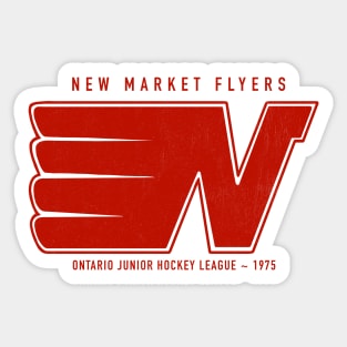 Defunct New Market Flyers Hockey Sticker